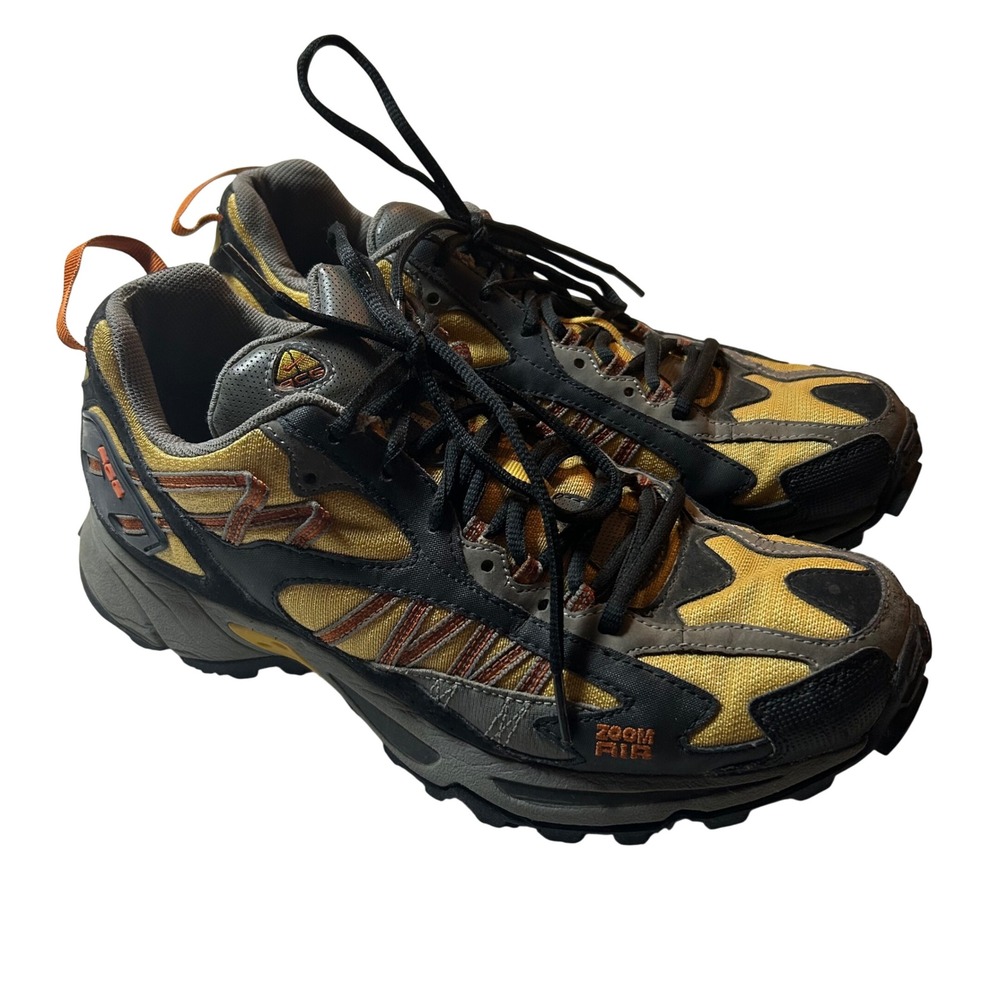 Nike ACG Zoom Air Trail Shoes Mens 11 Yellow Black 2003 305311-281 Gorp Flaws